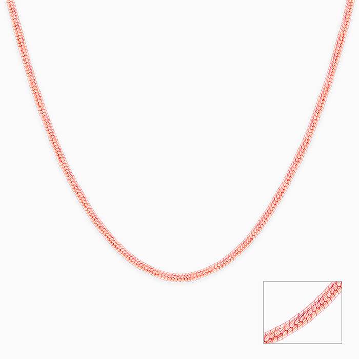 Giva 925 Silver Rose Gold Round Shine Chain : CH091