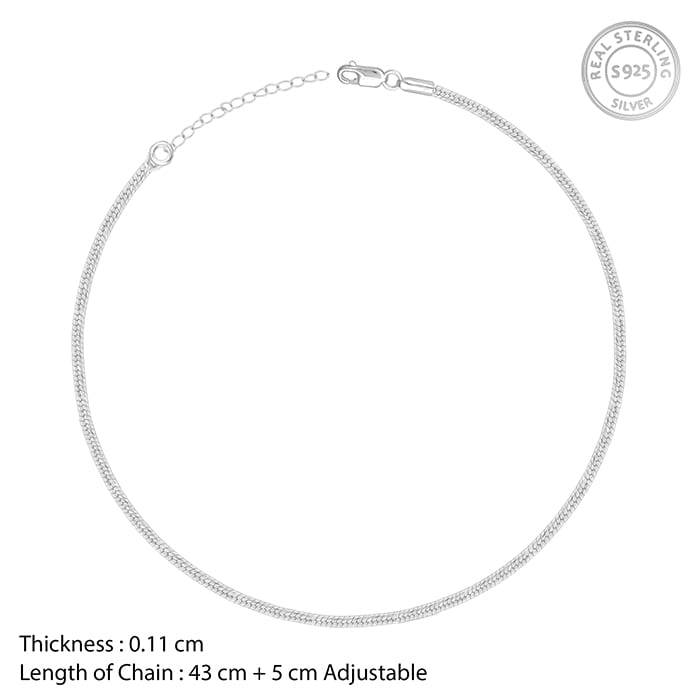 Giva 925 Sterling Silver Glossy Round Chain| Gifts For Women And Girls | With Certificate  : CH092