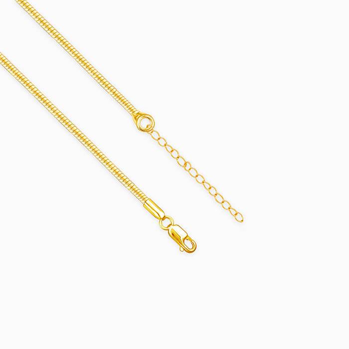Giva 925 Sterling Silver Golden Round Chain | Gifts For Women And Girls | With Certificate : CH097