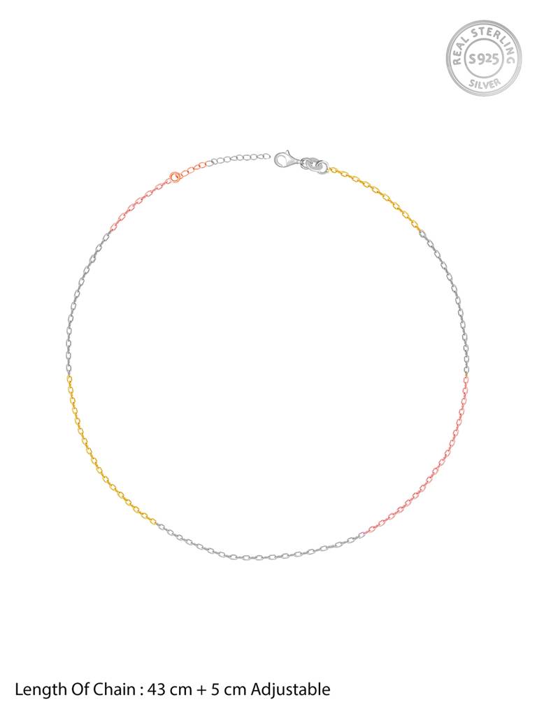 Giva 925 Sterling Silver Triple Blend Link Chain