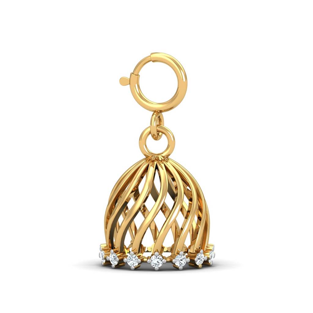 KuberBox 18K Yellow Gold Dome Charm