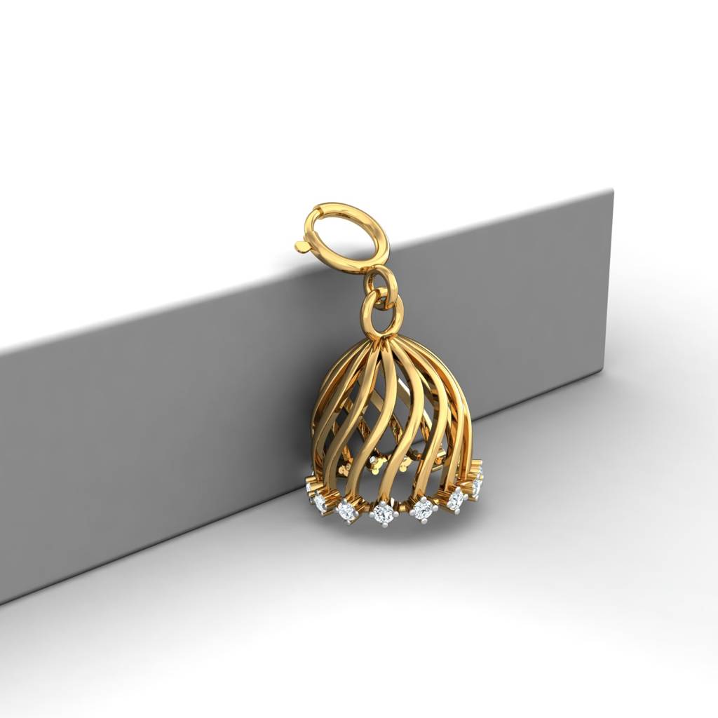 KuberBox 18K Yellow Gold Dome Charm