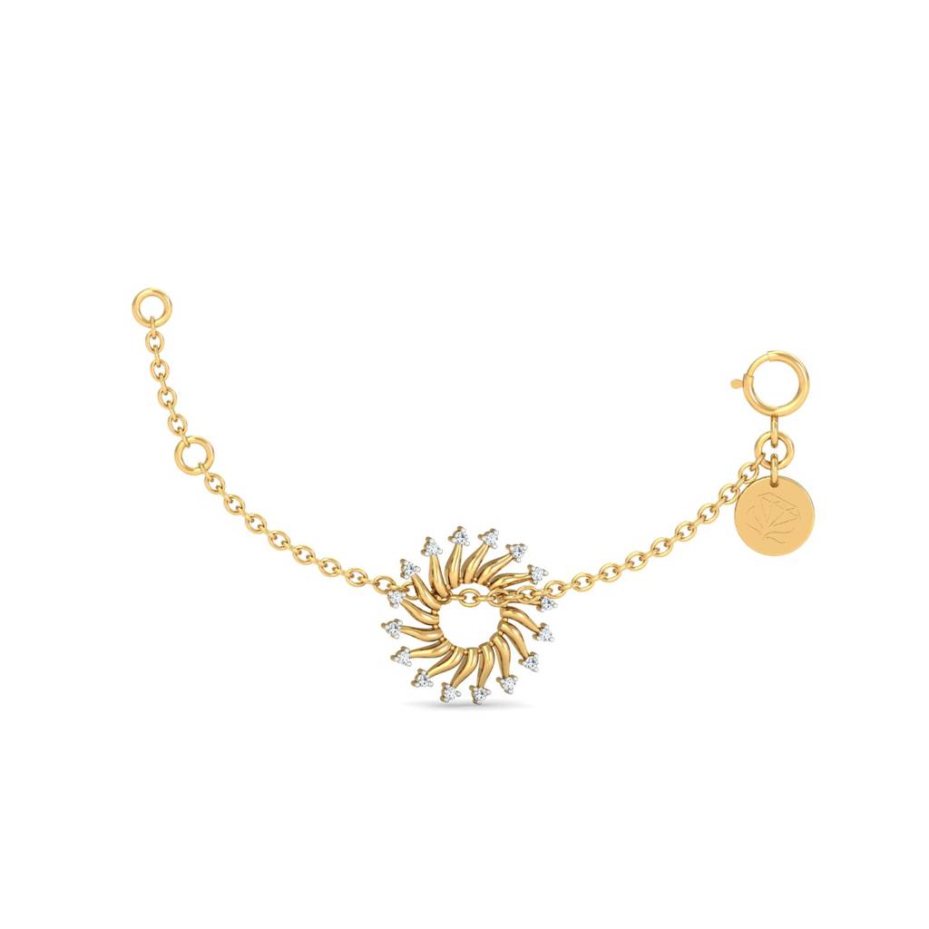 KuberBox 18K Yellow Gold Sun Charm