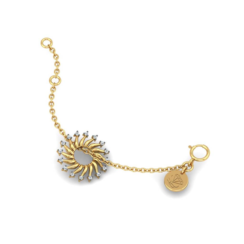 KuberBox 18K Yellow Gold Sun Charm