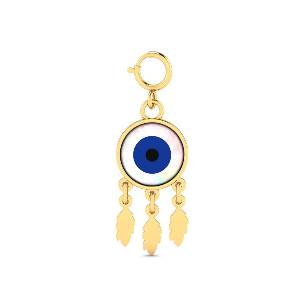 KuberBox 18K Yellow Gold Dream Catcher Charm