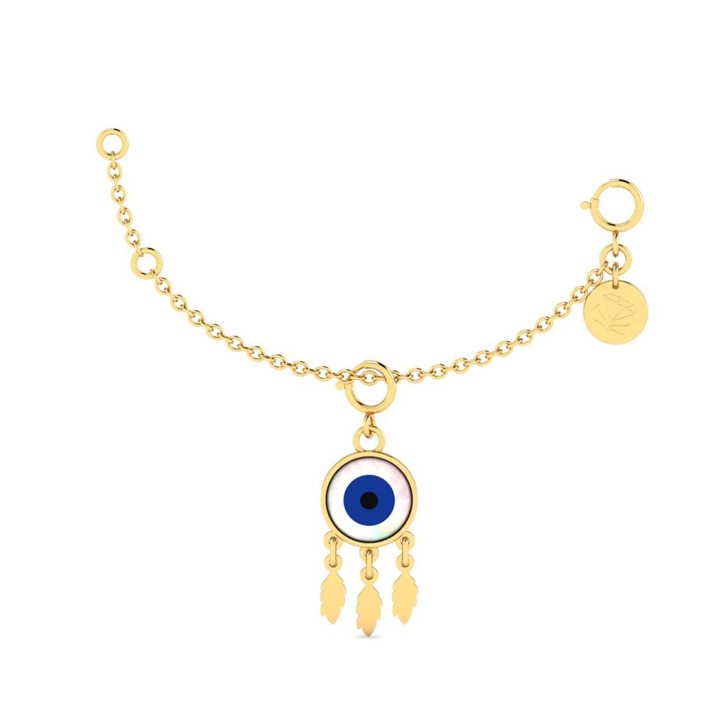 KuberBox 18K Yellow Gold Dream Catcher Charm