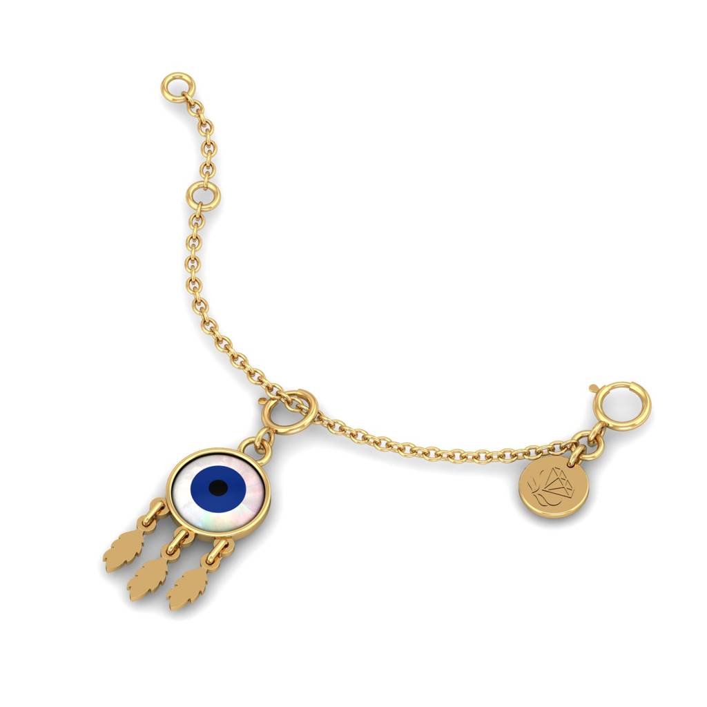 KuberBox 18K Yellow Gold Dream Catcher Charm