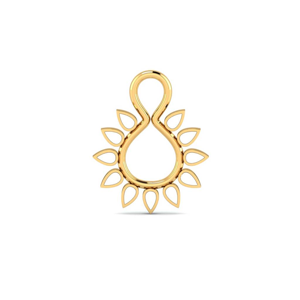 KuberBox 18K Yellow Gold Enamelled Flower Charm