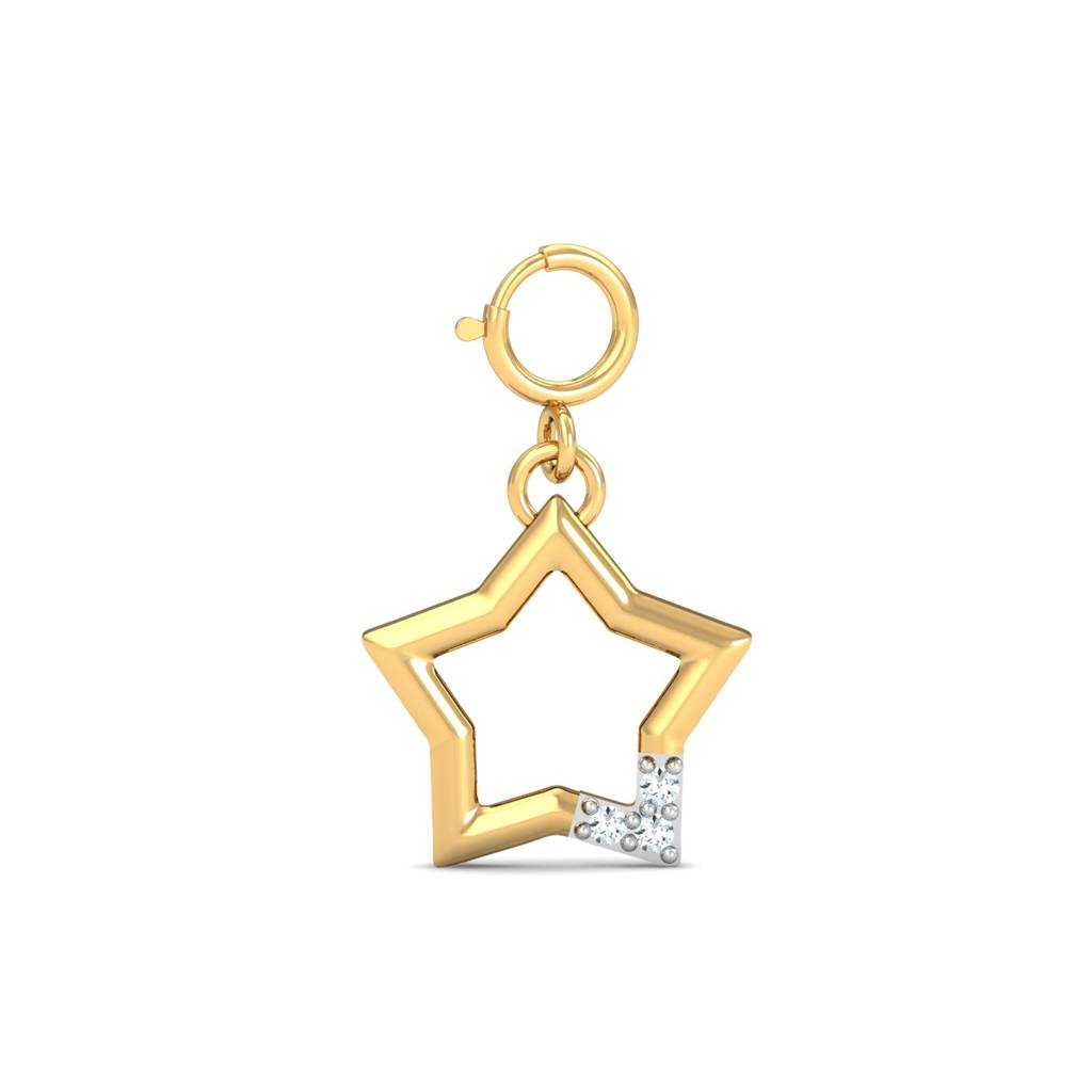 KuberBox 18K Yellow Gold Star Charm