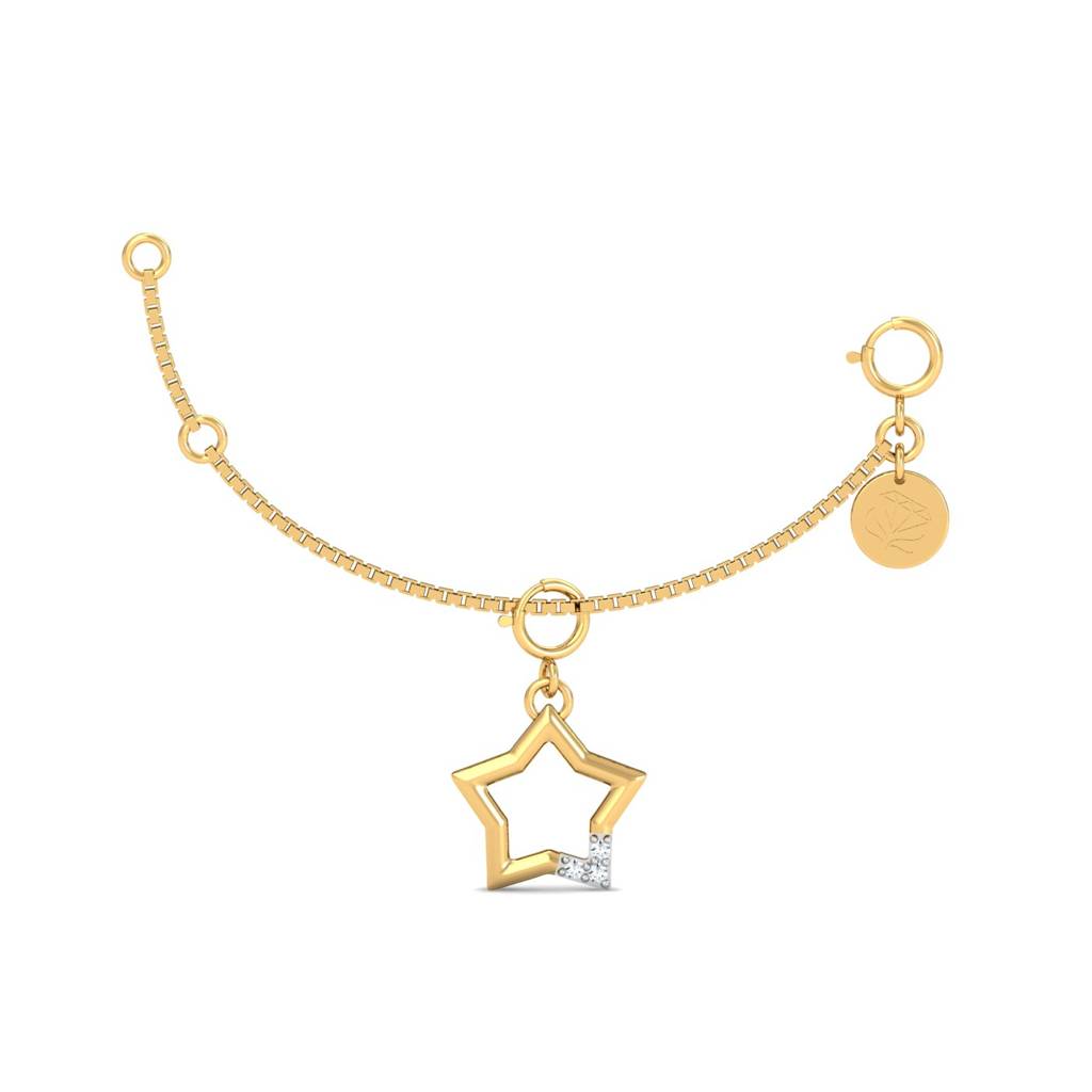 KuberBox 18K Yellow Gold Star Charm