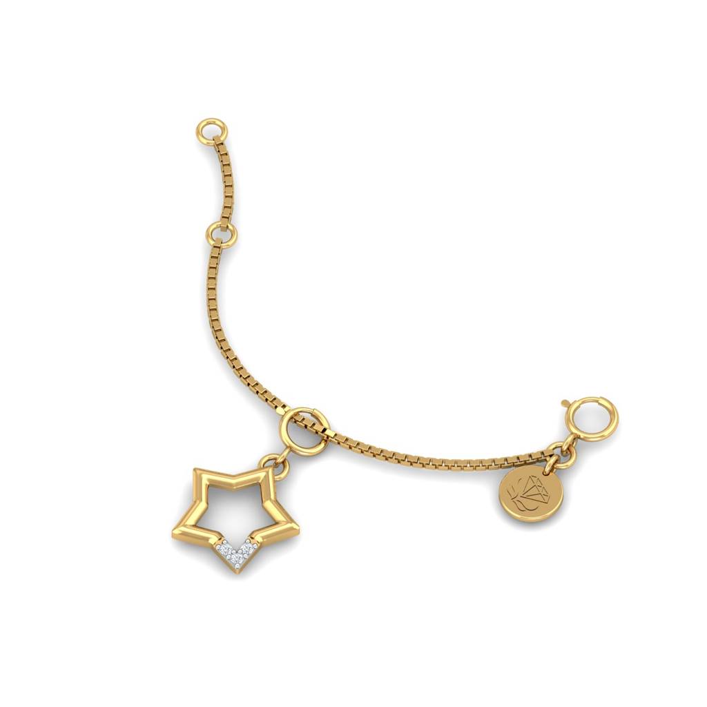 KuberBox 18K Yellow Gold Star Charm