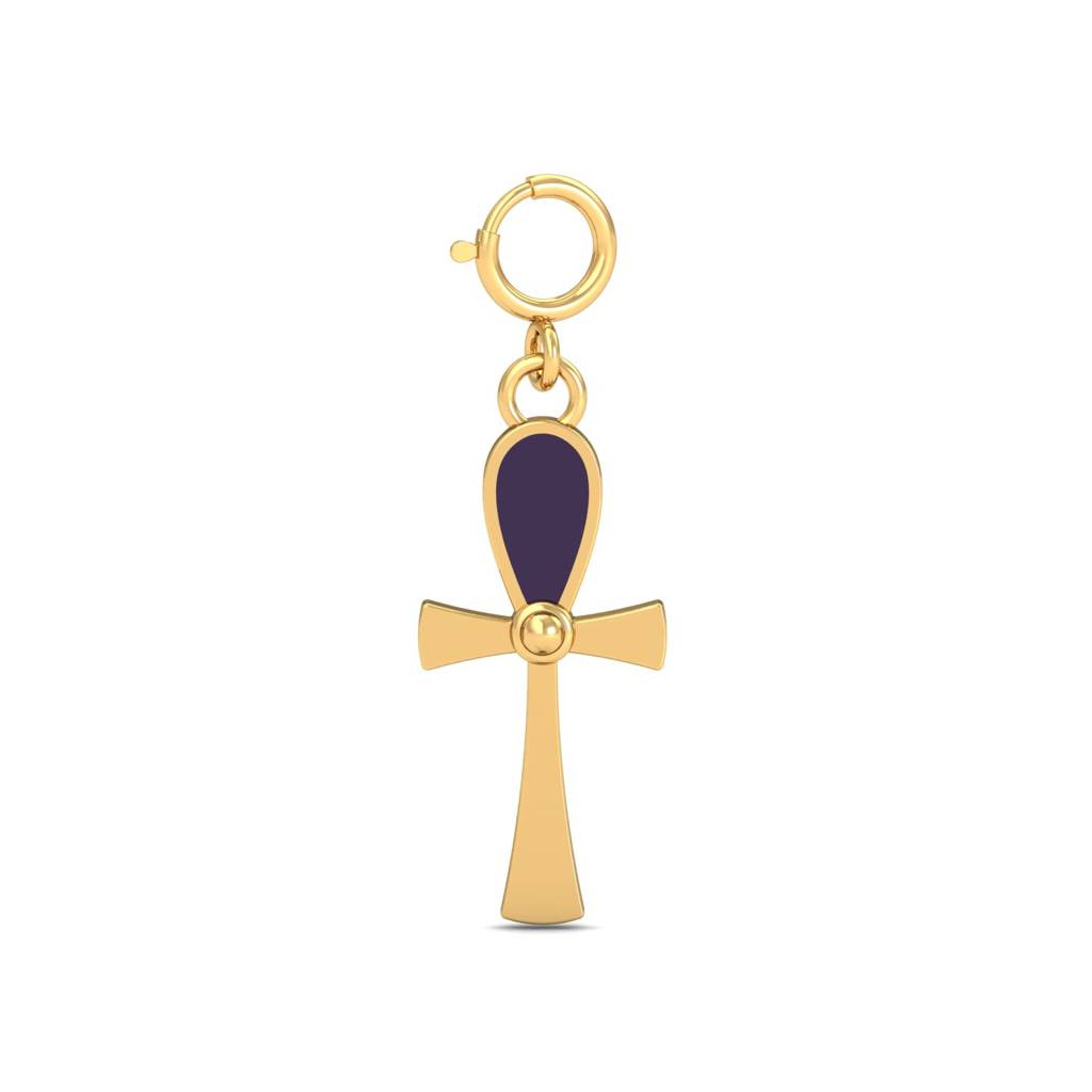 KuberBox 18K Yellow Gold Chrissy Enamel Charm