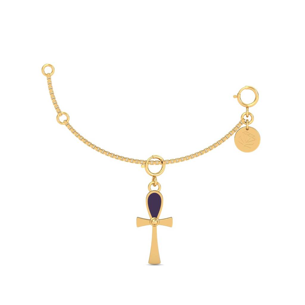 KuberBox 18K Yellow Gold Chrissy Enamel Charm