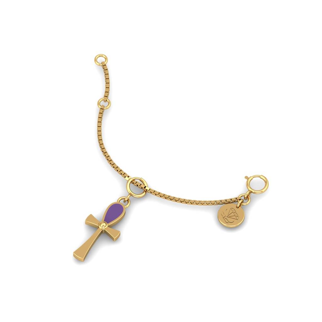 KuberBox 18K Yellow Gold Chrissy Enamel Charm