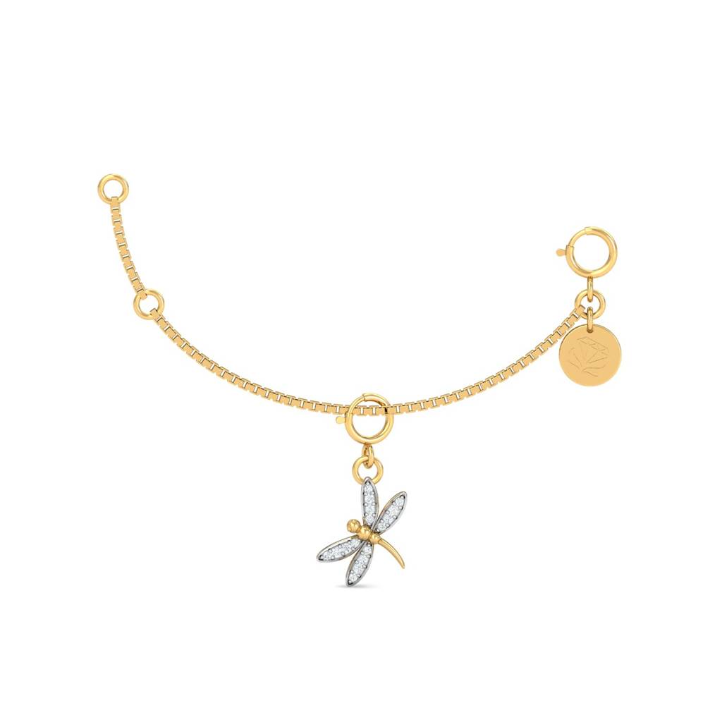 KuberBox 18K Yellow Gold Dragonfly Charm