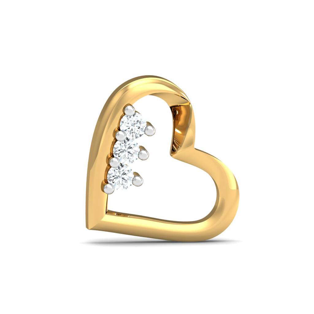 KuberBox 18K Yellow Gold Heartly Charm