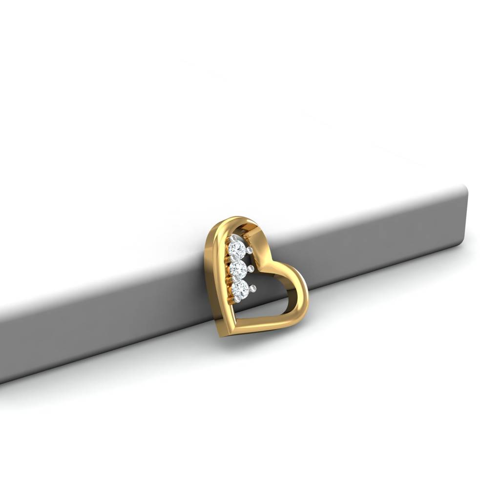 KuberBox 18K Yellow Gold Heartly Charm