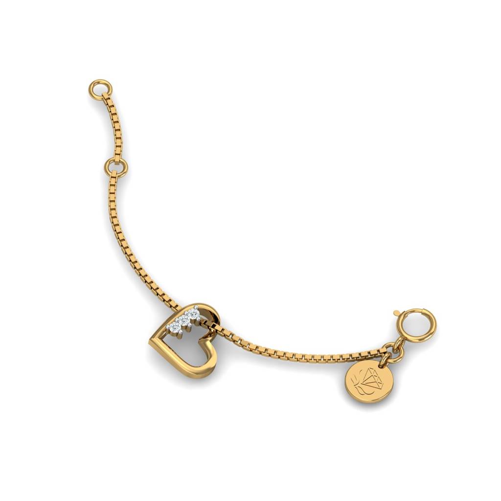 KuberBox 18K Yellow Gold Heartly Charm