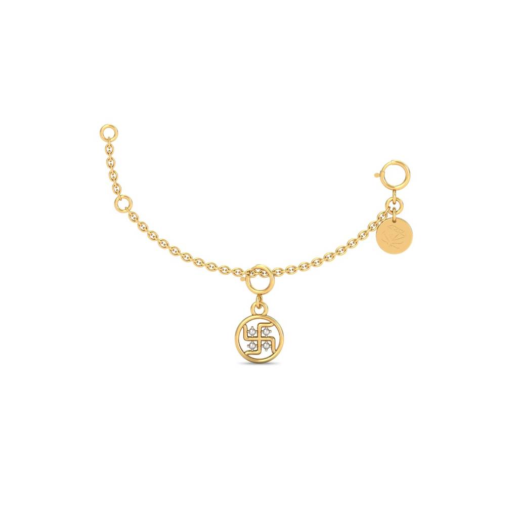Kuberbox 18K Yellow Gold Swastika Charm : CH2044_18K