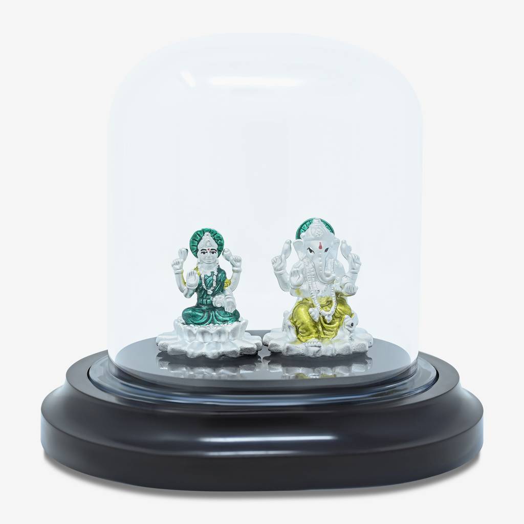 Touch925 999 Silver Lakshmi Ganesha Devotion Idol : CI3