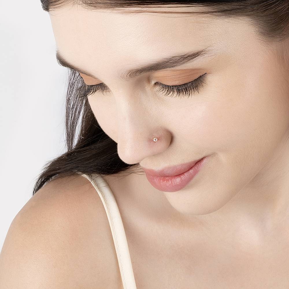 Crystal Glow Nose Pin : CJNP1225