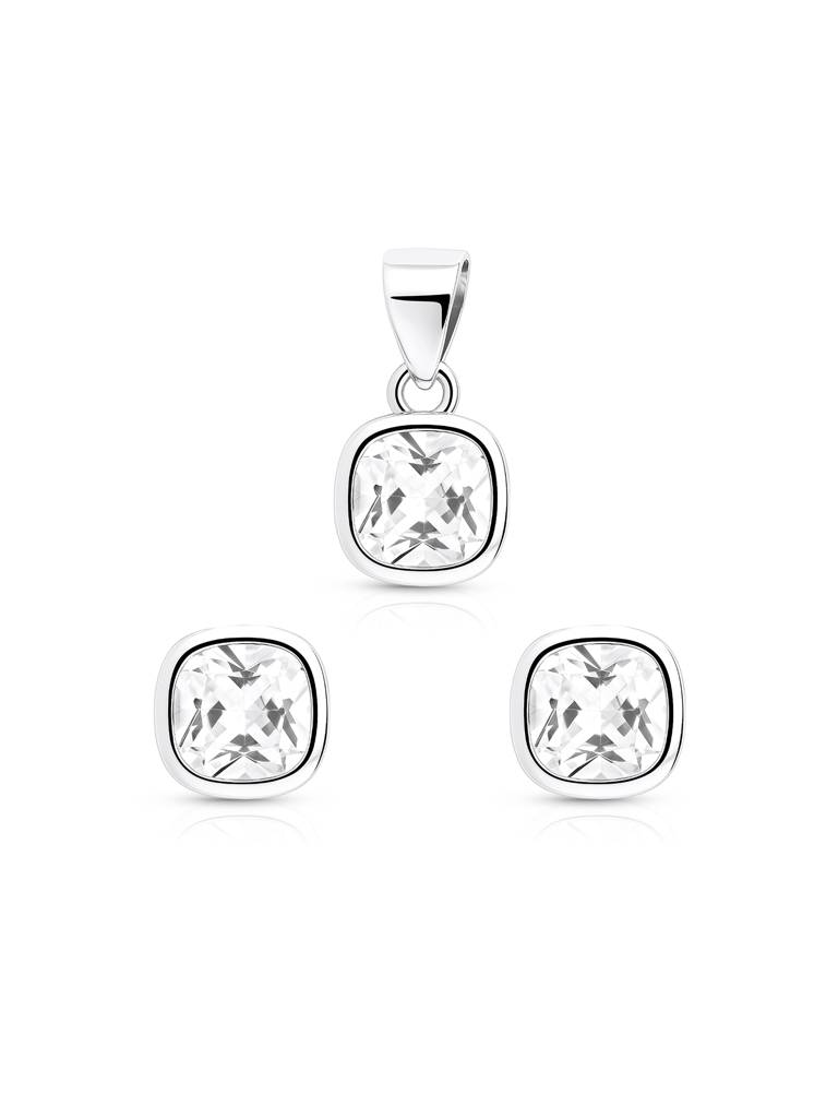 Solitaire Cushion Pendant Set : CMLPS327