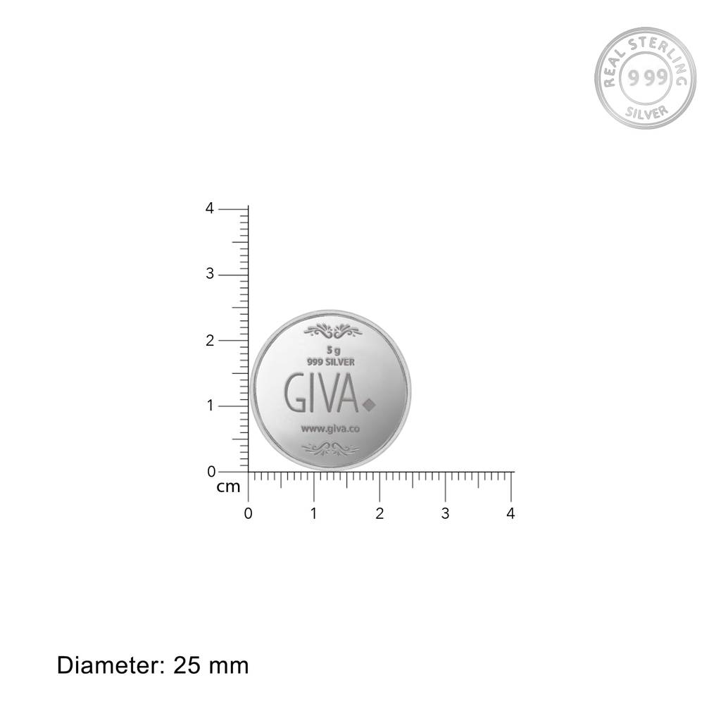 Giva 999 Silver Coin (Ganapati) - 5G : CO0009