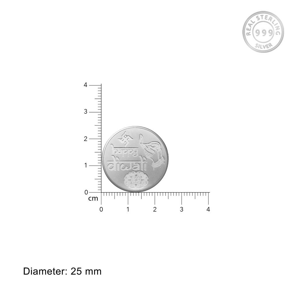 999 Silver Coin - Happy Diwali (5G) : CO0012