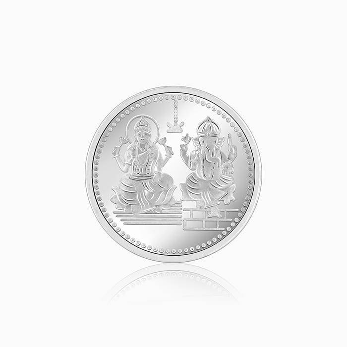 Silver Lakshmi Ganesh Blessing Coin (20G) : CO022