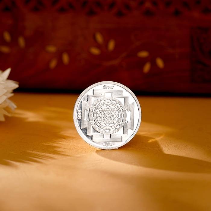 Silver Lakshmi Ganesh Blessing Coin (20G) : CO022