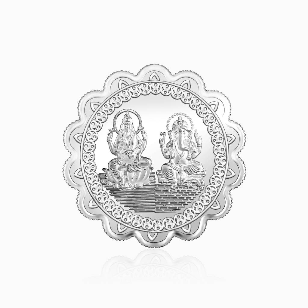 Giva 999 Silver Lakshmi And Ganesh Coin (20G) : CO026