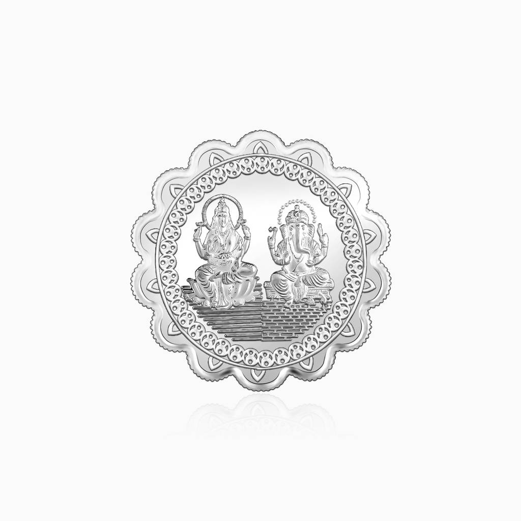 Giva 999 Silver Lakshmi And Ganesh Coin (10G) : CO028