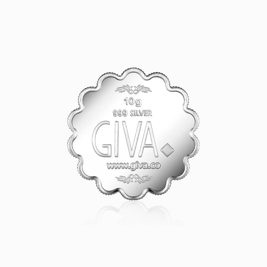 Giva 999 Silver Lakshmi And Ganesh Coin (10G) : CO028