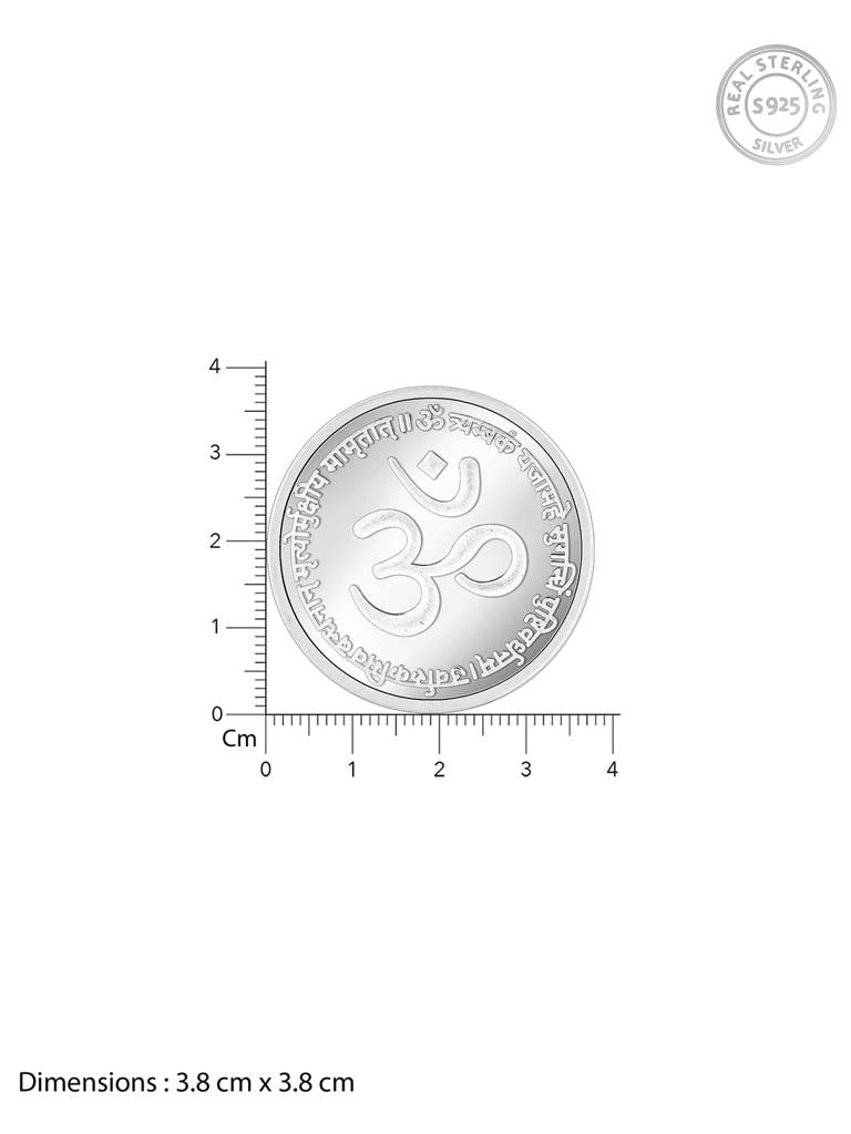 Giva 999 Sterling Silver Om Namah Shivay Coin : CO075