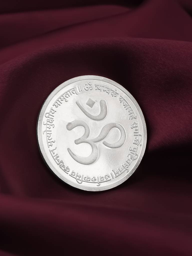 Giva 999 Sterling Silver Om Namah Shivay Coin : CO075