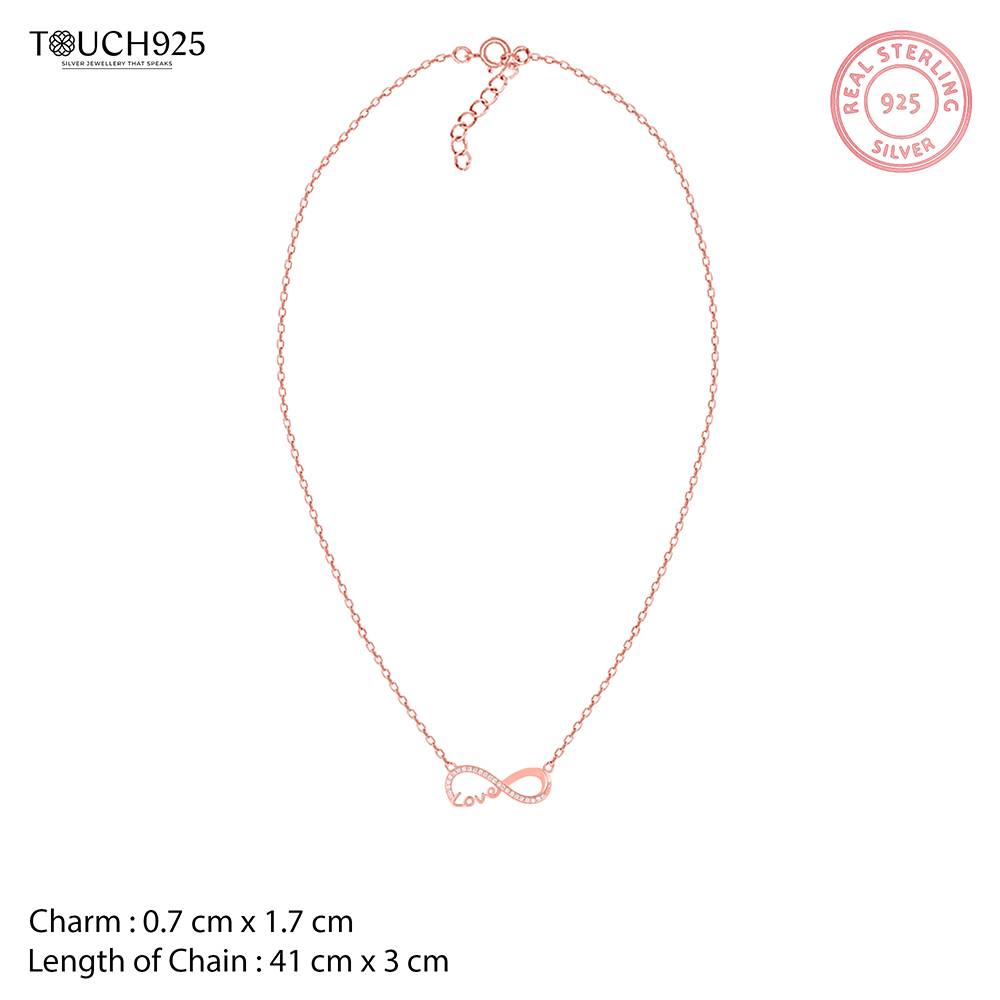 Infinity Love Chain Locket Necklace : CONC813