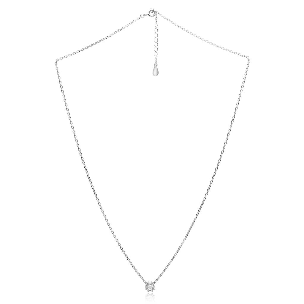 925 Sterling Silver Single Solitaire Chain Pendant |Statement Necklace : CP1012