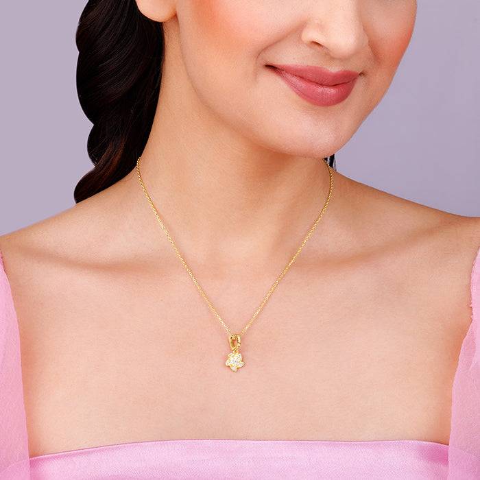 Giva 925 Sterling Silver Golden Floral Charm- Without Chain, Fits In Bracelet, Pendant And : CR013