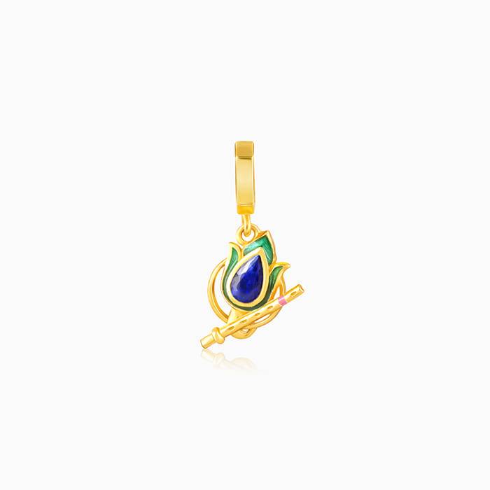 Giva 925 Sterling Silver Golden Kanha Charm - Without Chain, Fits In Bracelet, Pendant And : CR015