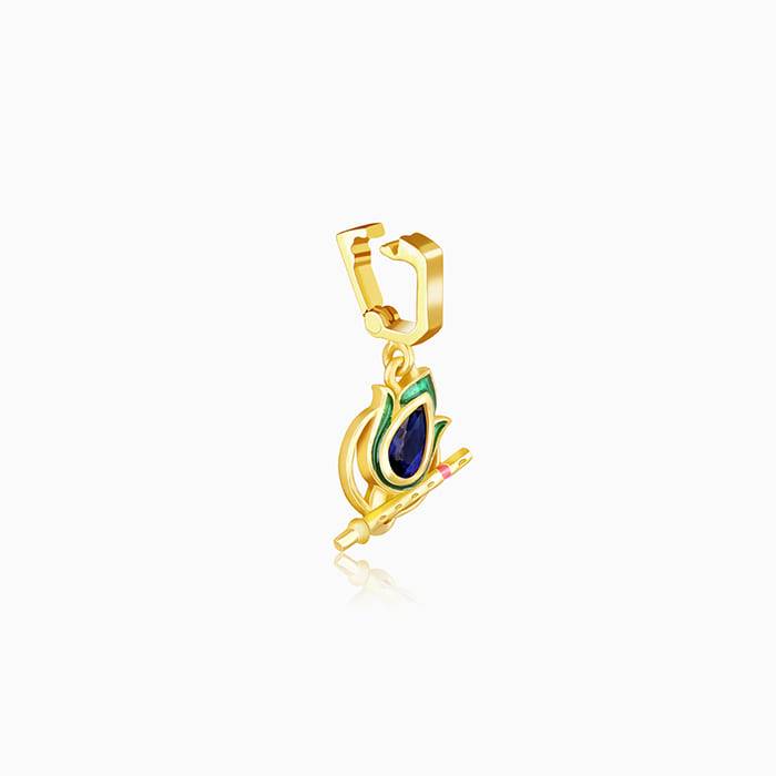 Giva 925 Sterling Silver Golden Kanha Charm - Without Chain, Fits In Bracelet, Pendant And : CR015