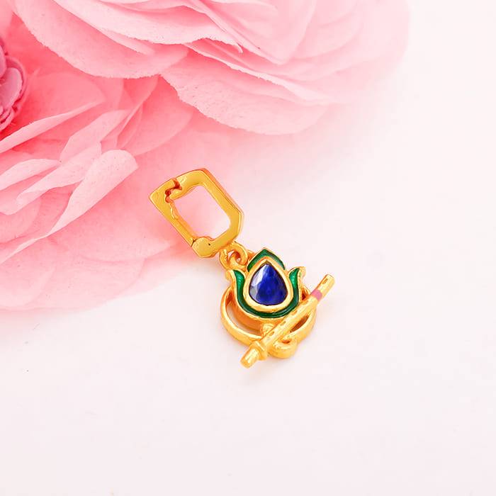 Giva 925 Sterling Silver Golden Kanha Charm - Without Chain, Fits In Bracelet, Pendant And : CR015