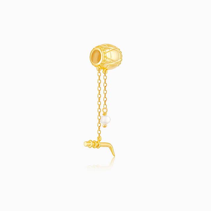 Giva 925 Sterling Silver Golden Dhol Charm - Without Chain, Fits In Bracelet, Pendant And  : CR024