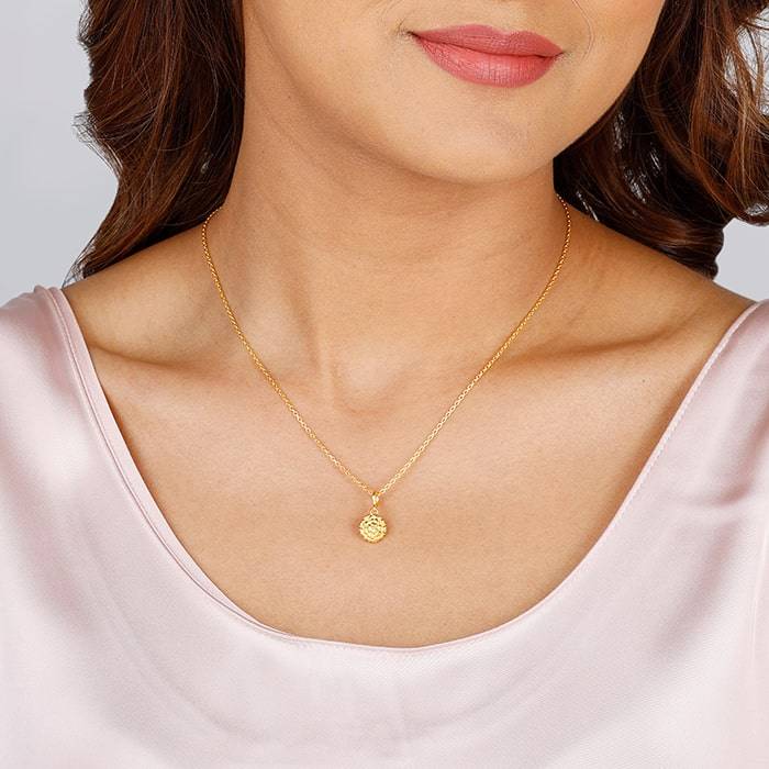 Giva 925 Sterling Silver Golden Marigold Floral Charm - Without Chain, Fits In Bracelet, P : CR027