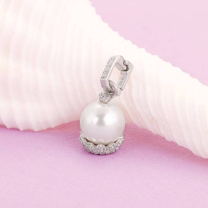 Giva 925 Sterling Silver My Pearl Basket Charm - Without Chain, Fits In Bracelet, Pendant  : CR034