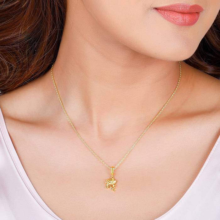 Giva 925 Sterling Silver Golden Aai Charm - Without Chain, Fits In Bracelet, Pendant And N : CR041