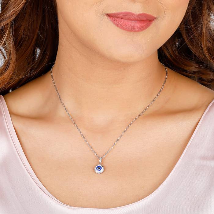 Giva 925 Sterling Silver Evil Eye Charm - Without Chain, Fits In Bracelet, Pendant And Nec : CR047