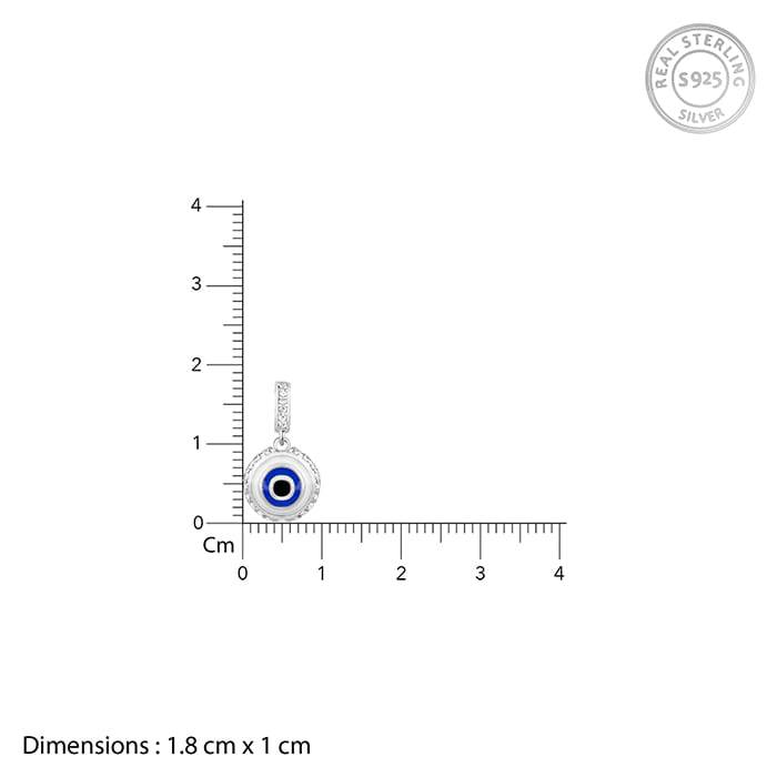 Giva 925 Sterling Silver Evil Eye Charm - Without Chain, Fits In Bracelet, Pendant And Nec : CR047