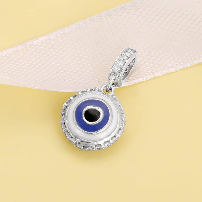 Giva 925 Sterling Silver Evil Eye Charm - Without Chain, Fits In Bracelet, Pendant And Nec : CR047