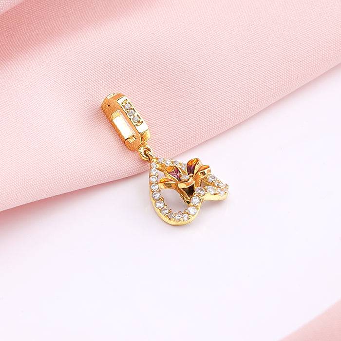 Giva 925 Sterling Silver Bhumi Golden Blissful Bell Mallow Charm- Without Chain, Fits In B : CR051