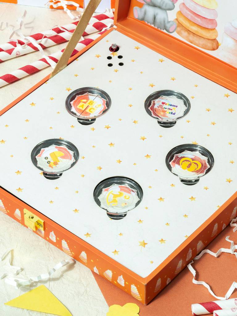 999 Silver Musical Welcome Baby Coin Box (5 Coins) : CS11